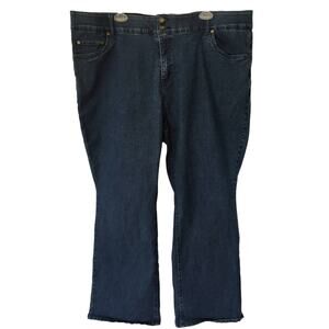 Woman Within Stretch Size 24 Five Pocket Design Jeans, Two Button Fly